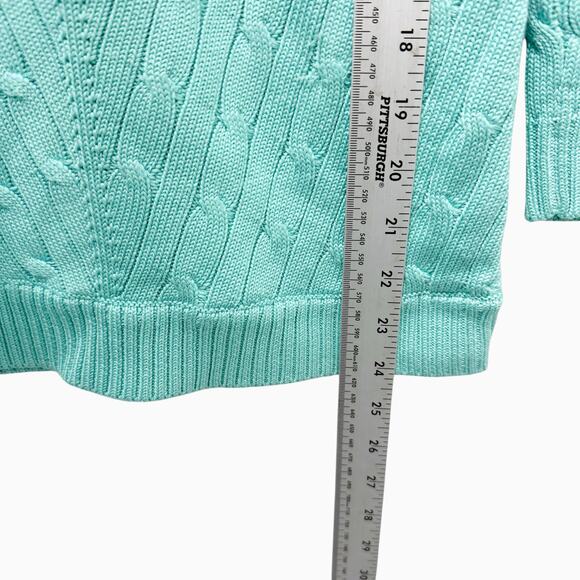 Ralph Lauren Vintage Cable Knit Sweater Silk Sweater Blue Women’s Size XS - Picture 5 of 8